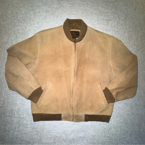 Reed Vintage Suede Leather Bomber Jacket Size M - Picture 5 of 16
